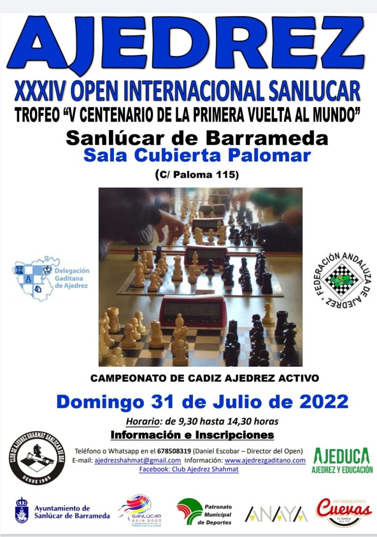 XXXV OPEN INTERNACIONAL SANLÚCAR 2022. Provincial Activo DGA