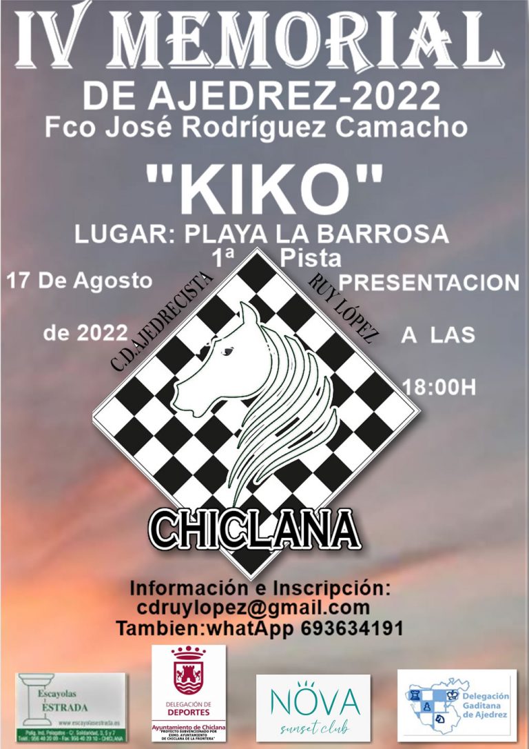 IV MEMORIAL FRANCISCO JOSE RODRIGUEZ CAMACHO «KIKO» 2022